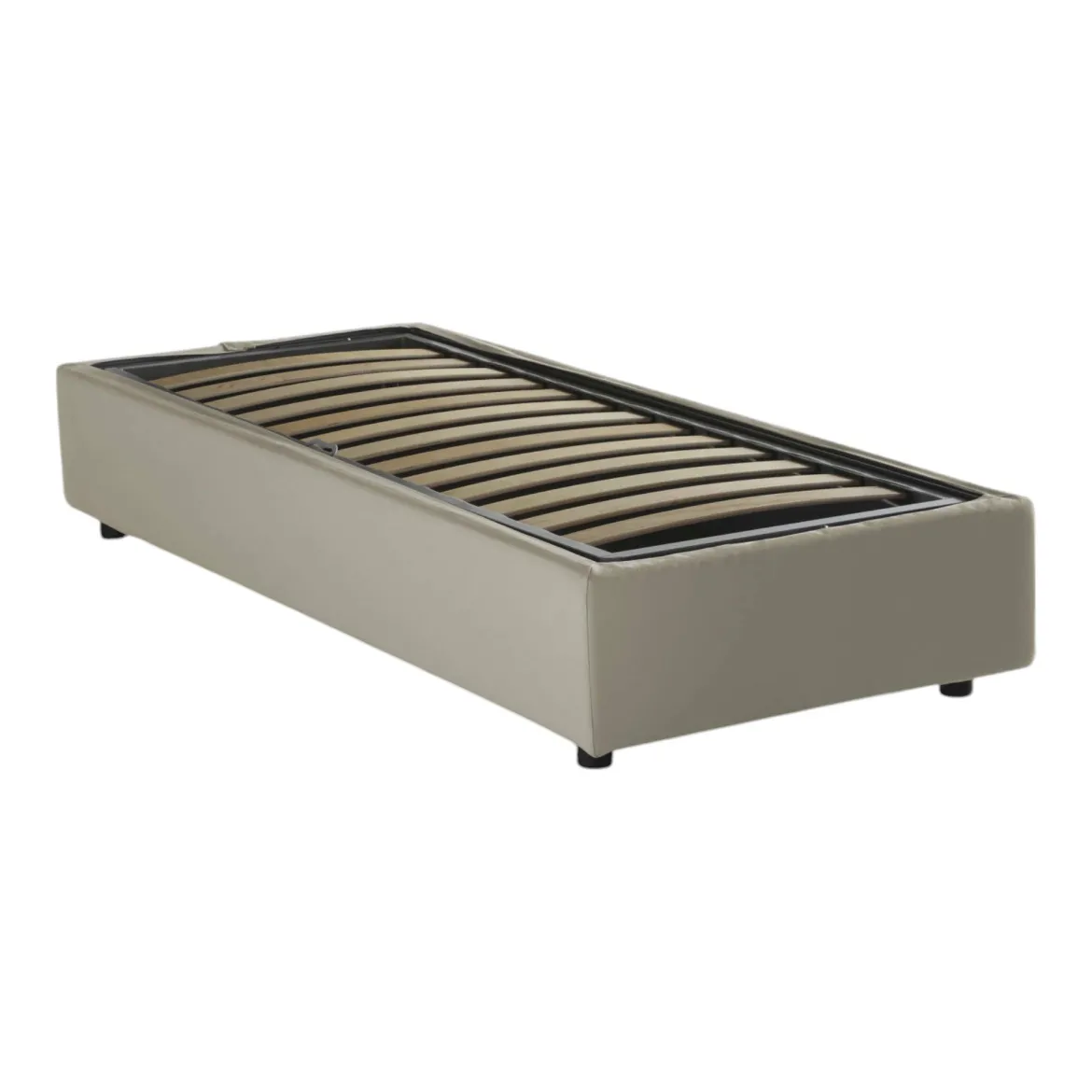 Letto una piazza contenitore beige 105x215cm sfoderabile - Arzon
