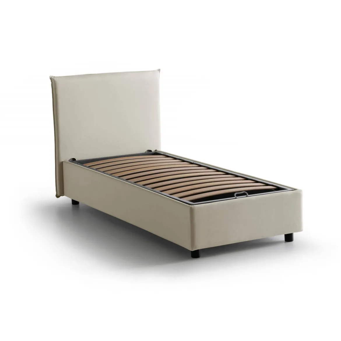 Letto una piazza contenitore beige 95x215cm comodo - Ancara