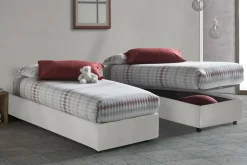 Letto una piazza contenitore bianco 105x215cm comodo - Richilde