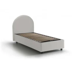 Letto una piazza contenitore bianco 95x205cm adatto per materasso 80x190 cm - Fedra