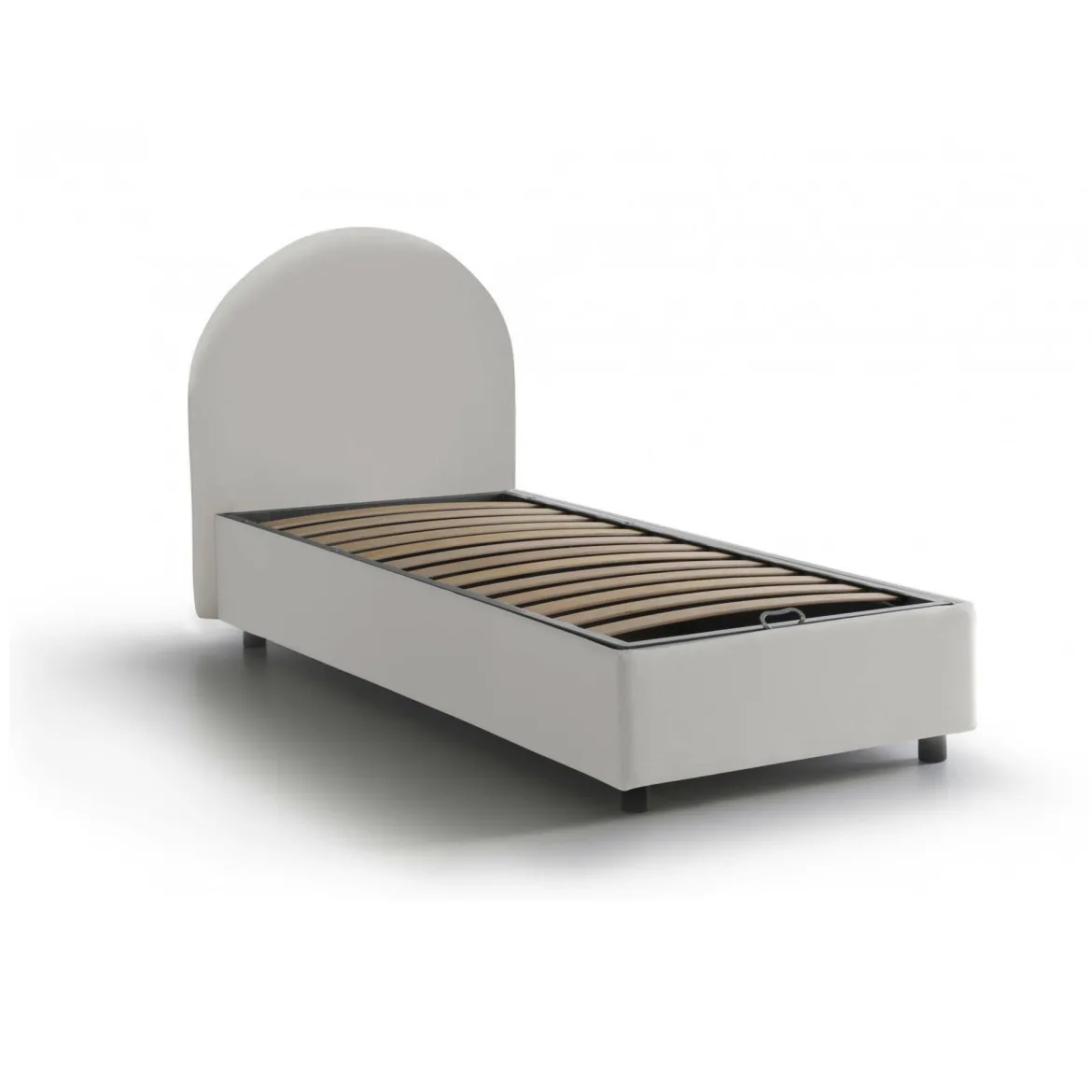 Letto una piazza contenitore bianco 95x205cm moderno - Aglie