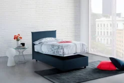 Letto una piazza contenitore blu 105x205cm materasso incluso - Arminius