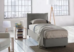 Letto una piazza contenitore grigio 95x215cm comodo - Ancara