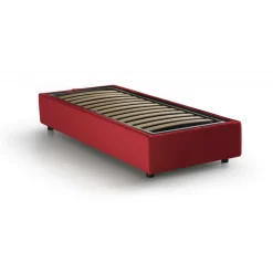 Letto una piazza contenitore rosso 105x215cm sfoderabile - Acetico