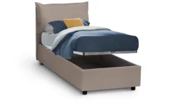Letto una piazza contenitore tortora 105x205cm comodo - Amandola