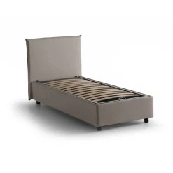 Letto una piazza contenitore tortora 105x215cm sfoderabile - Alder