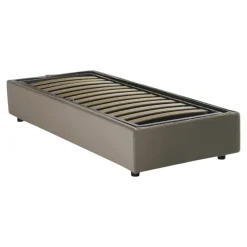 Letto una piazza contenitore tortora 95x215cm comodo - Shana