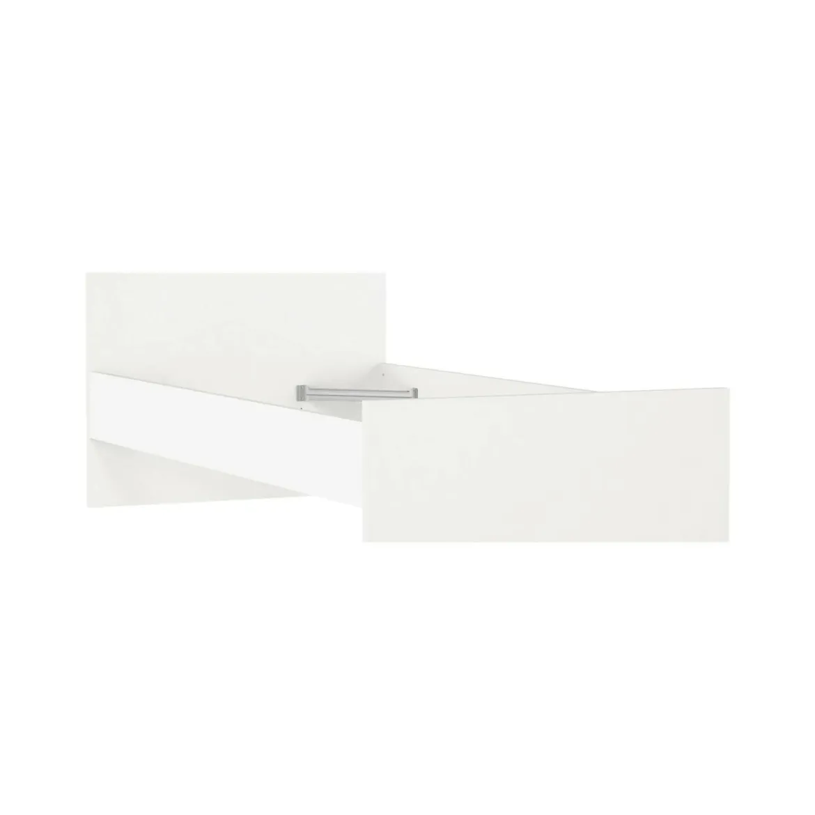 Letto un posto bianco 96x196cm adatto per materasso 90x190 cm - Assar