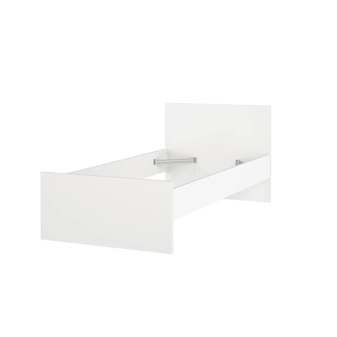 Letto un posto bianco 96x196cm adatto per materasso 90x190 cm - Assar