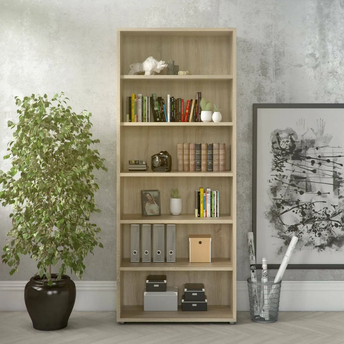 Libreria alta in legno 89x221h cm - Armon