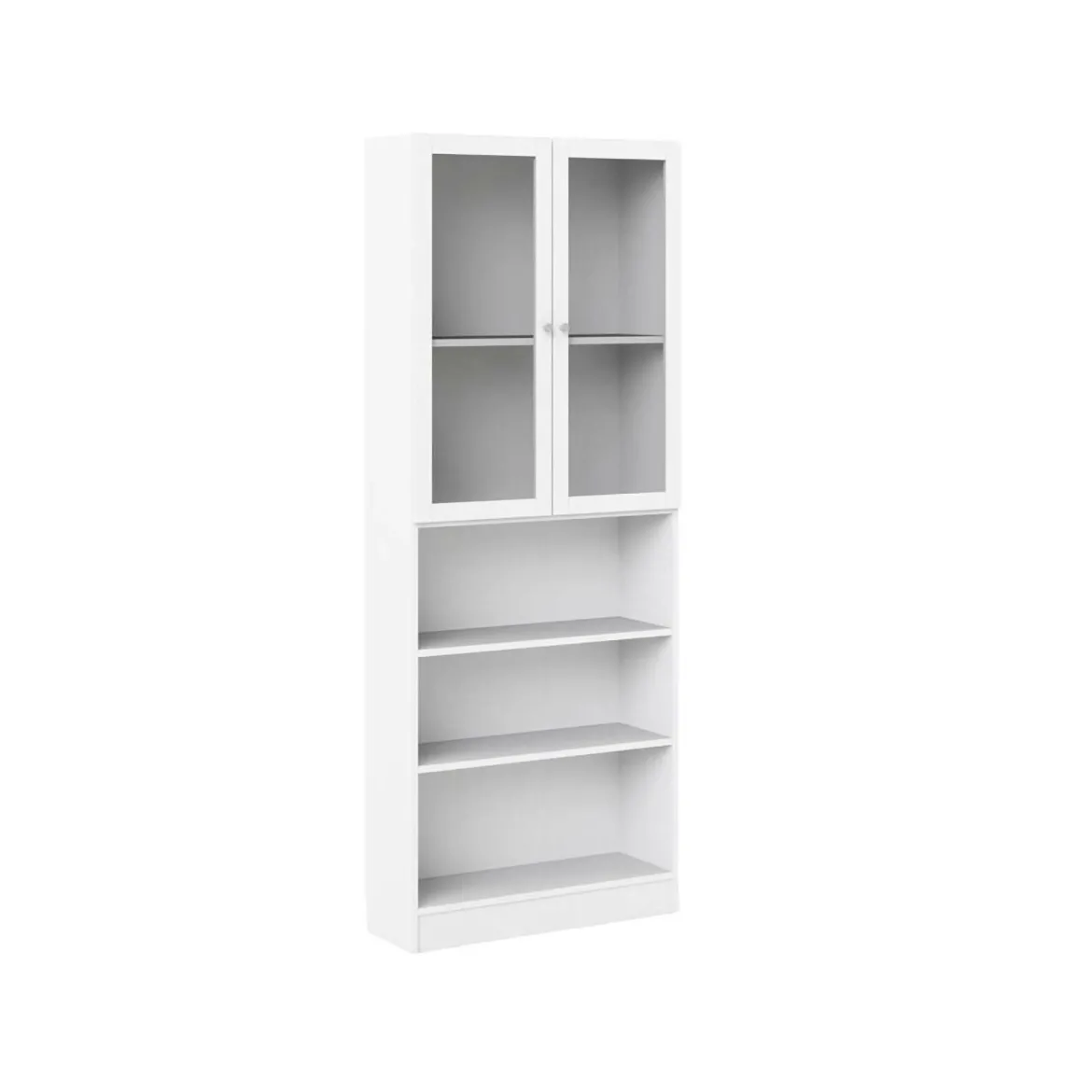 Libreria 2 ante vetro bianca 79x203h cm - Chedeng
