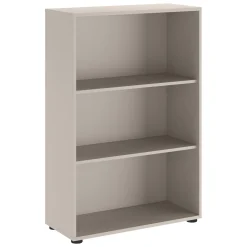 Libreria Beige 2 Ripiani Installazione a Terra 79x34x118h cm, - Leporano