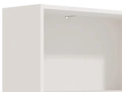 Libreria Bianco Opaco 2 Ripiani Installazione a Terra 70x24.5x107.5h cm, Sfumatura Colore Struttura Opaco - Moiano