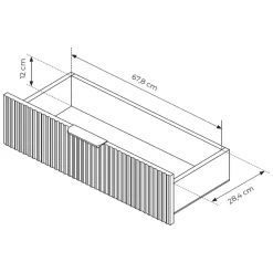 Libreria Bianco oro 2 Cassetti 4 Ripiani 88x38x194h cm, con Piedini - Kabavasi