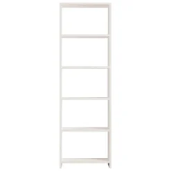 Libreria Bianco 5 Ripiani Installazione Libera 50x20x160h cm, Struttura Verticale - Piubega