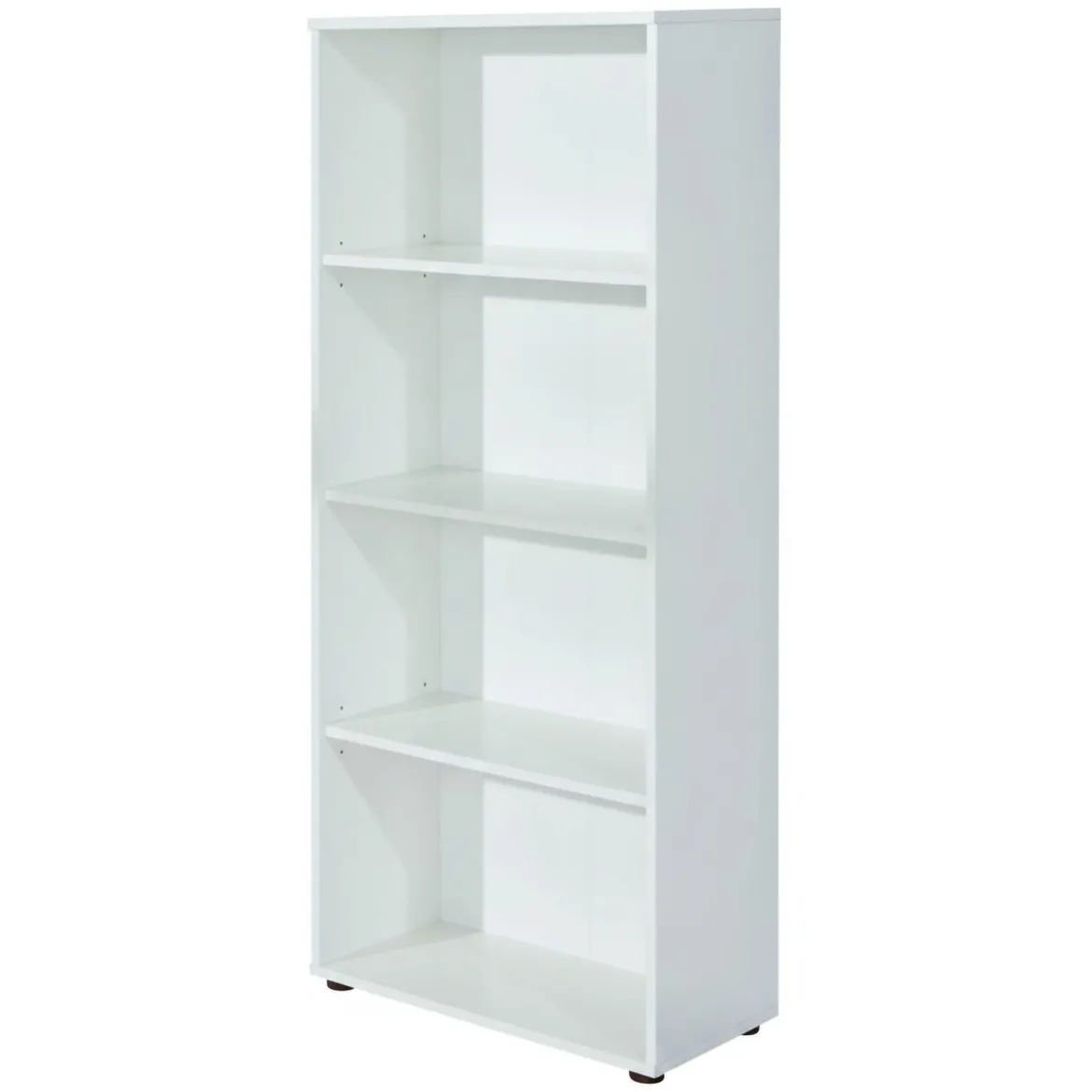 Libreria Bianco 3 Ripiani Struttura Verticale 60x30x145h cm, - Jovencan