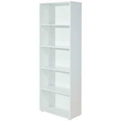 Libreria Bianco 4 Ripiani Struttura Verticale 60x30x180h cm, - Erba