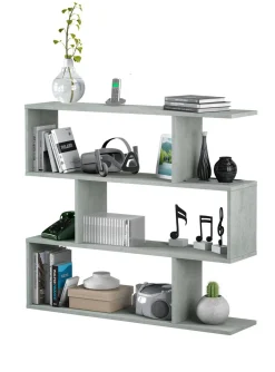 Libreria bifacciale cemento 110x97h cm - Amerigo