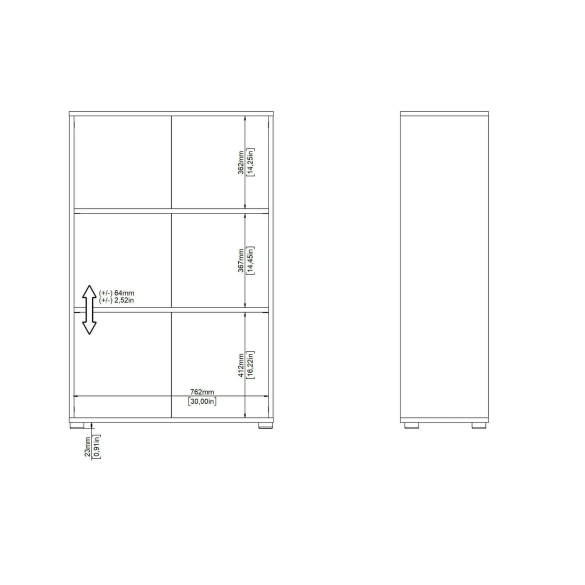 Libreria chic grigia 79x123h cm - Sparto