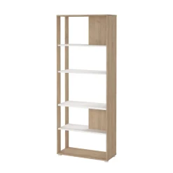 Libreria chic rovere e bianca 79x204h cm - MuGuiying