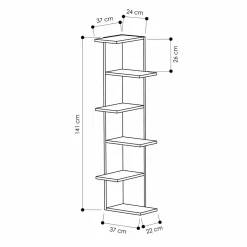 Libreria classica bianca 37x141h cm - Bud