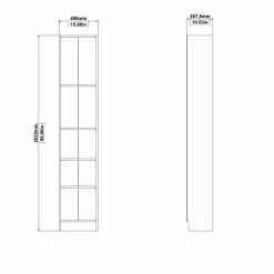 Libreria colonna bianca 40x203h cm - Albregio