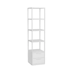 Libreria con 2 cassetti bianca e antracite 39x169h cm - Arsim
