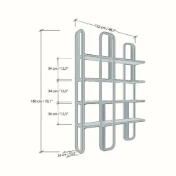 Libreria design oro 125x180h cm - Angylla