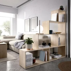 Libreria divisoria rovere 145x145h cm - Apofi