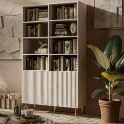 Libreria elegante beige 100x176h cm - Maierato