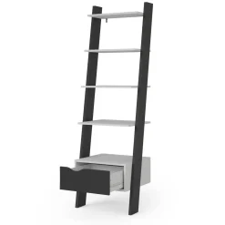 Libreria elegante bianca e nera 55x180h cm - Acascia