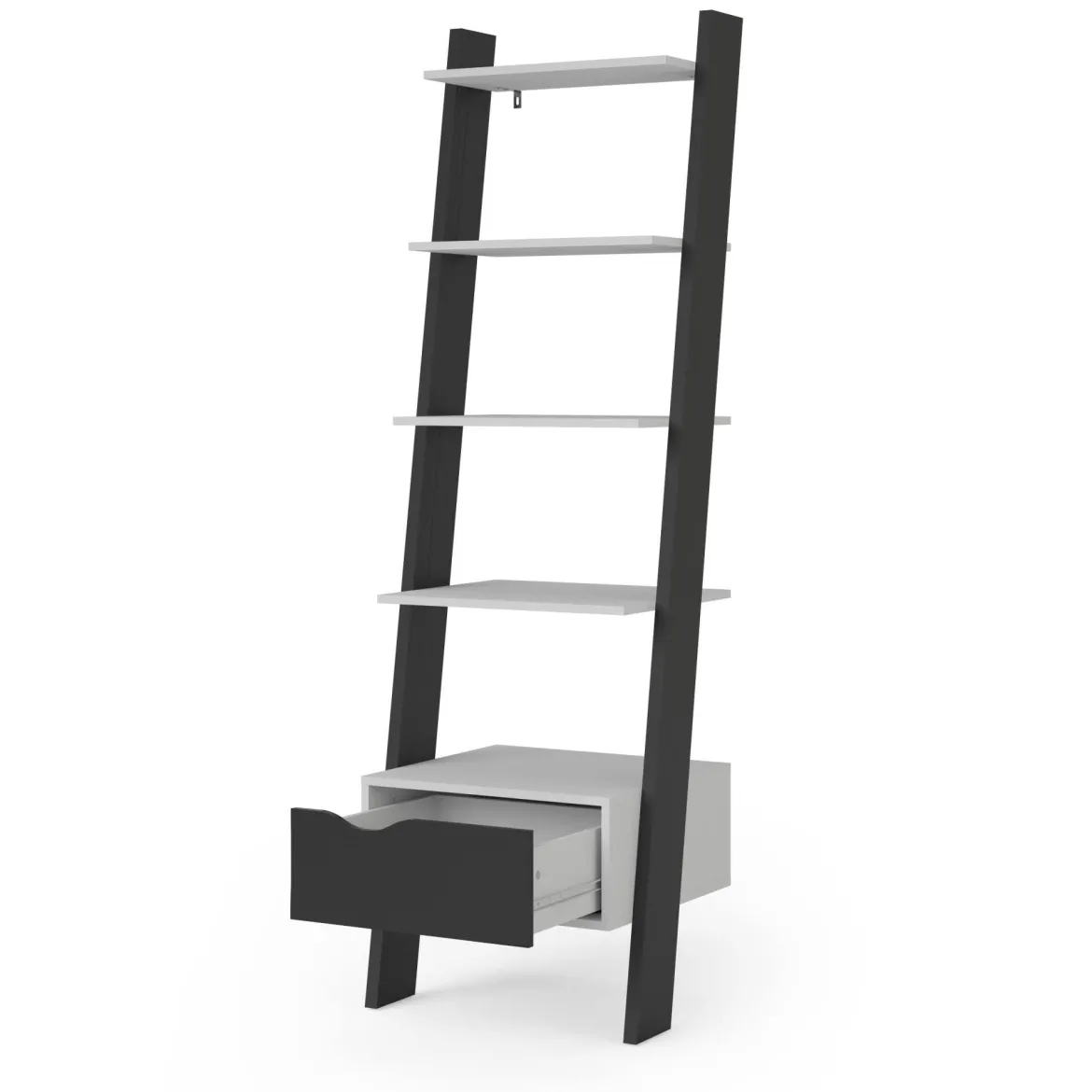 Libreria elegante bianca e nera 55x180h cm - Acascia