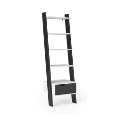 Libreria elegante bianca e nera 55x180h cm - Acascia