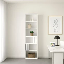 Libreria elegante bianca 89x113h cm - Aziza