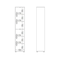 Libreria elegante bianca 47x221h cm - Pabuk