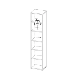 Libreria elegante bianca 47x221h cm - Pabuk
