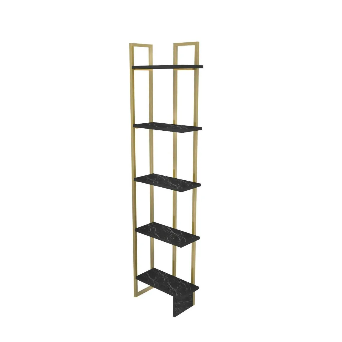 Libreria elegante nera e oro 45x180h cm - Giraffa