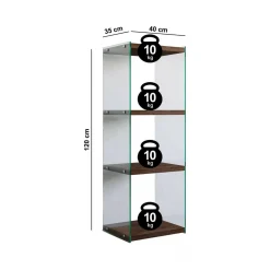 Libreria elegante noce 40x120h cm - Zenobie