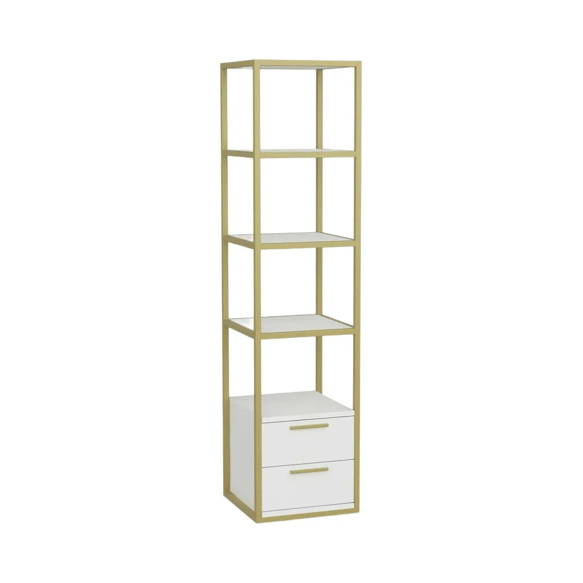 Libreria elegante oro e bianca 39x169h cm - Arsim