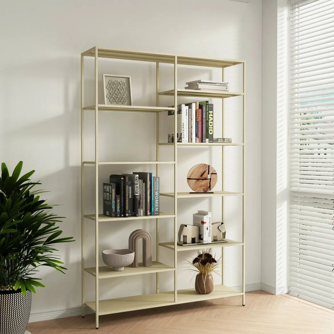 Libreria elegante panna 120x188h cm - Dorgali