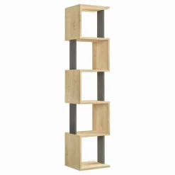 Libreria elegante quercia e antracite 35x161h cm - Nada