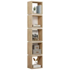 Libreria elegante quercia e bianca 32x167h cm - Tomas
