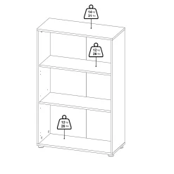 Libreria elegante rovere 79x123h cm - Sparto