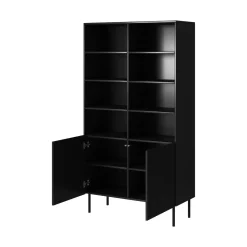 Libreria Ghilarza, 100x42 h177 cm, Nero