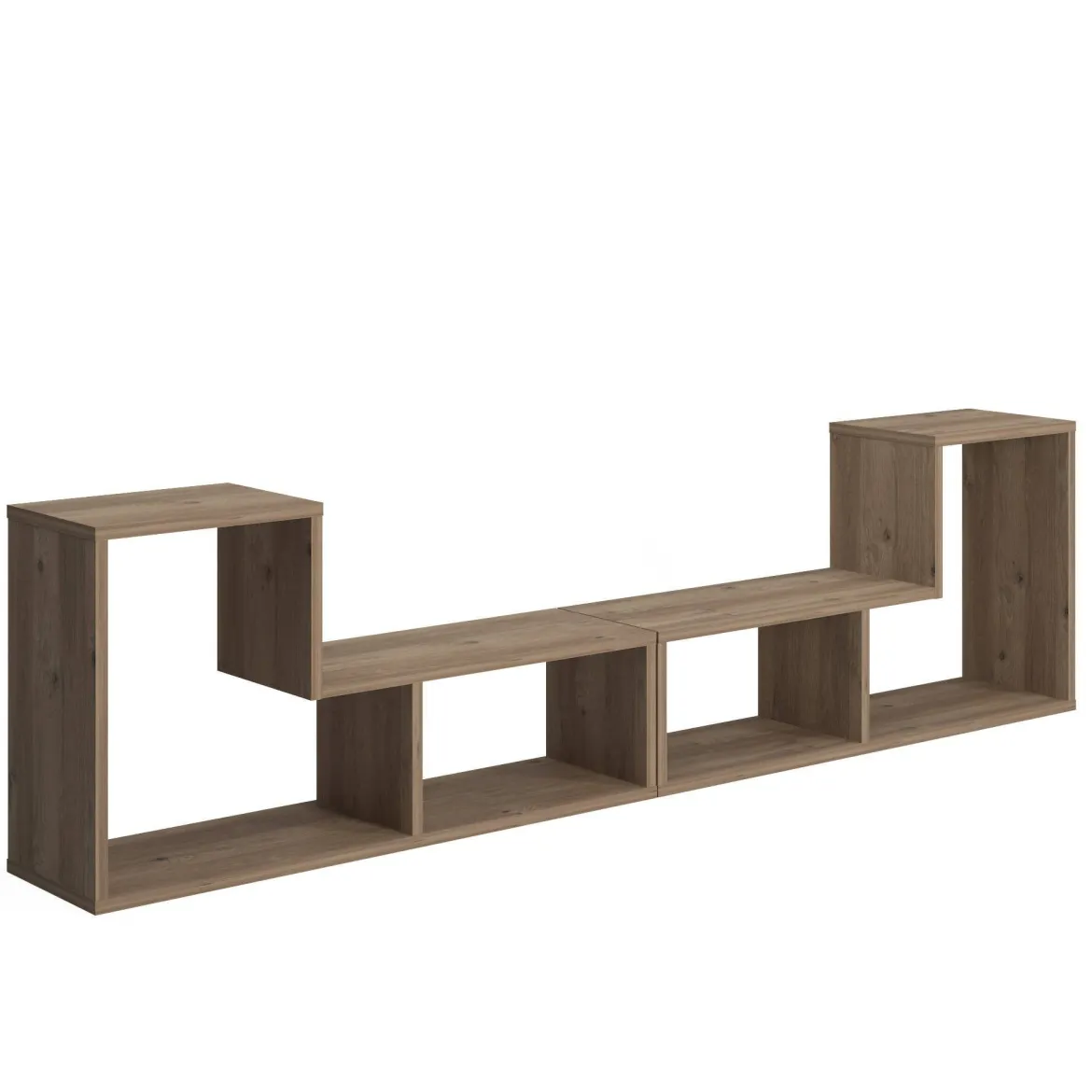Libreria Marrone Quercia 4 Ripiani Portata Ripiani 5 130x50x25h cm, Sfumatura Colore Struttura Quercia