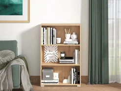 Libreria Marrone Rovere Nodi 2 Ripiani Installazione a Terra 70x24.5x107.5h cm, Sfumatura Colore Struttura Rovere Nodi - Moiano