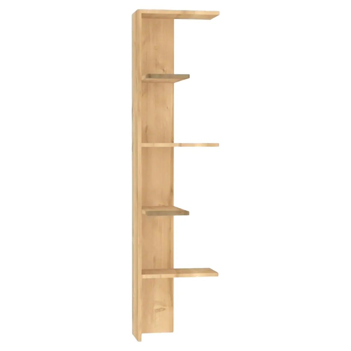 Libreria Marrone Rovere 4 Ripiani Installazione Libera 52x19x150h cm, Struttura Verticale - Nave