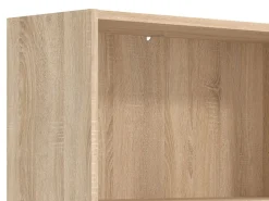 Libreria Marrone Rovere 4 Ripiani Installazione a Terra 79x34x118h cm, Struttura Mobile Verticale - Leporano