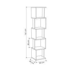 Libreria moderna bianca e tortora 35x161h cm - Nada
