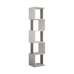 Libreria moderna bianca e tortora 35x161h cm - Nada